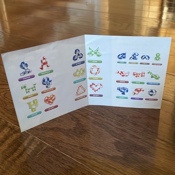 Rubik’s Snake Rainbow Medium Fidget Snake Cube Twist Puzzle Toys (pack of 11) - Picture 2 of 7